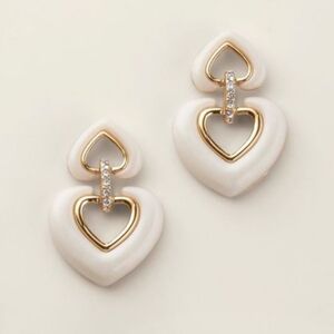 Halo Heart Drop Earrings